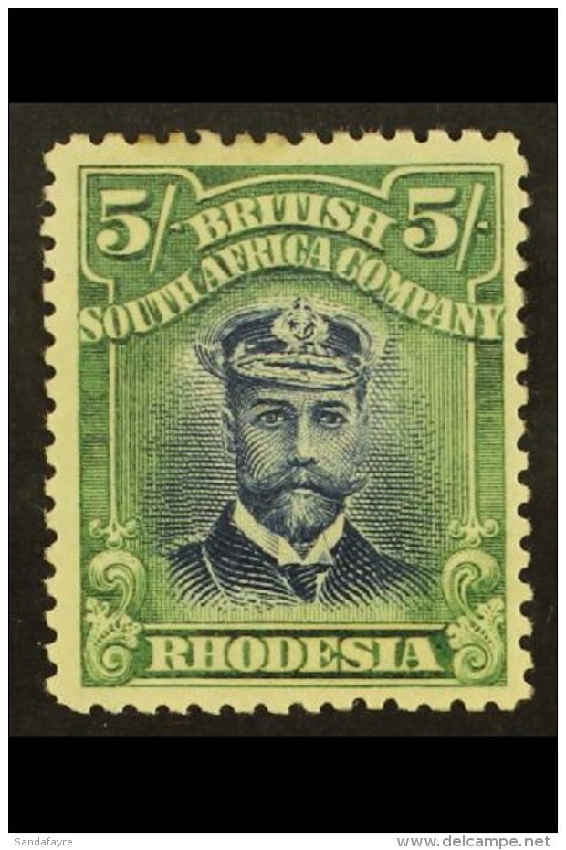 1913 5s Blue And Yellow Green, Admiral, Head Die II, Perf 14, SG 238, Very Fine Mint. For More Images, Please... - Other & Unclassified
