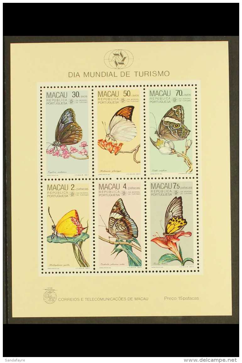 MACAO 1985 Butterflies Mini-sheet, SG MS616, Very Fine Never Hinged Mint, Fresh. For More Images, Please Visit... - Other & Unclassified