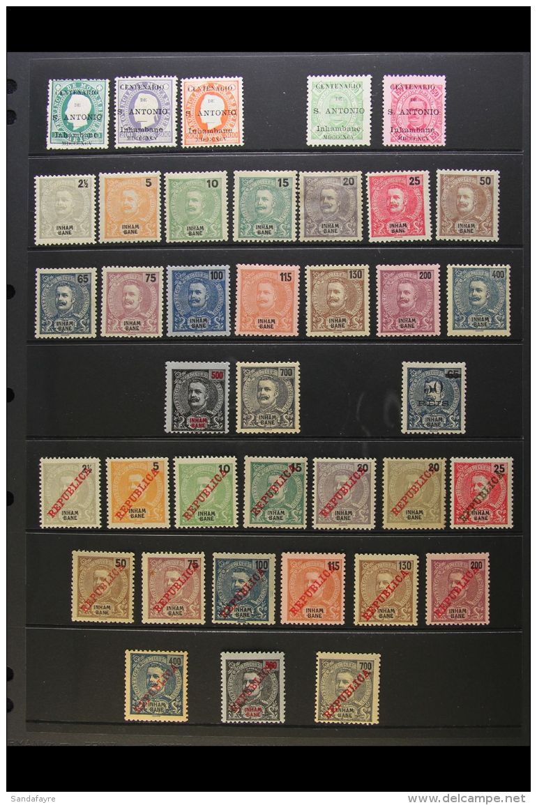 INHAMBANE 1895-1917 FINE MINT COLLECTION Presented On Stock Pages. Includes 1895 Opts On Luis  10r, 200r &amp;... - Other & Unclassified