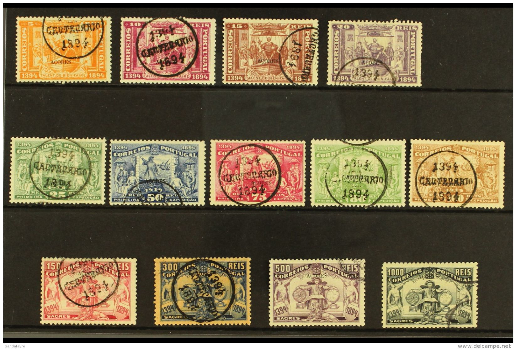 AZORES 1894 Henry The Navigator Complete Set, SG 143/55, Afinsa 60/72, Fine Used (13 Stamps) For More Images,... - Other & Unclassified