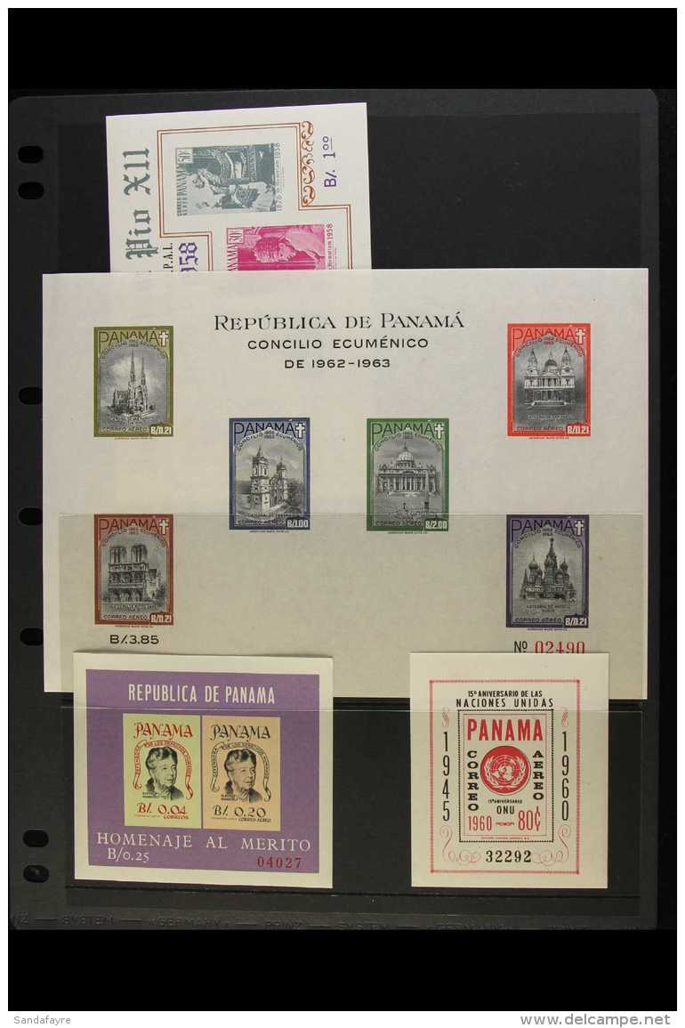 1938-81 MINIATURE SHEET SELECTION An ALL DIFFERENT Never Hinged Mint Selection That Includes 1938 Games, 1964... - Panama