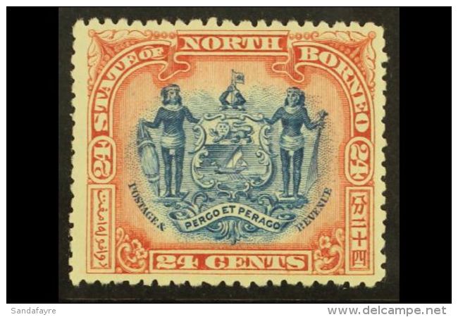 1897 24c Blue &amp; Lake, Perf 13&frac12;-14, SG 111, Very Fine Mint For More Images, Please Visit... - North Borneo (...-1963)