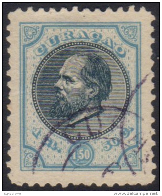 CURACAO 1873-89 1g50 Indigo And Pale Blue, Perf 11&frac12;, SG 29, Fine Used. For More Images, Please Visit... - Other & Unclassified