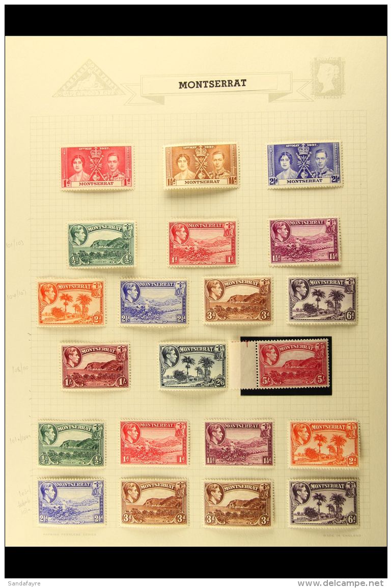 1935-1969 ATTRACTIVE ORIGINAL COLLECTION On Album Pages, Mint And Used, Generally Very Fine Condition. Note 1935... - Montserrat