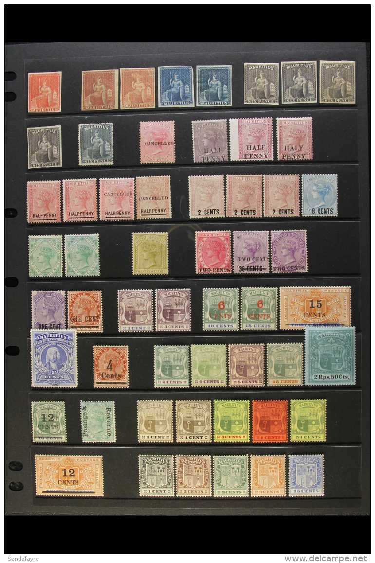 1858-1965 MINT COLLECTION On Stock Pages, Mostly All Different, Inc 1858-62 6d (four Margins, Plus (-) Red-brown... - Mauritius (...-1967)