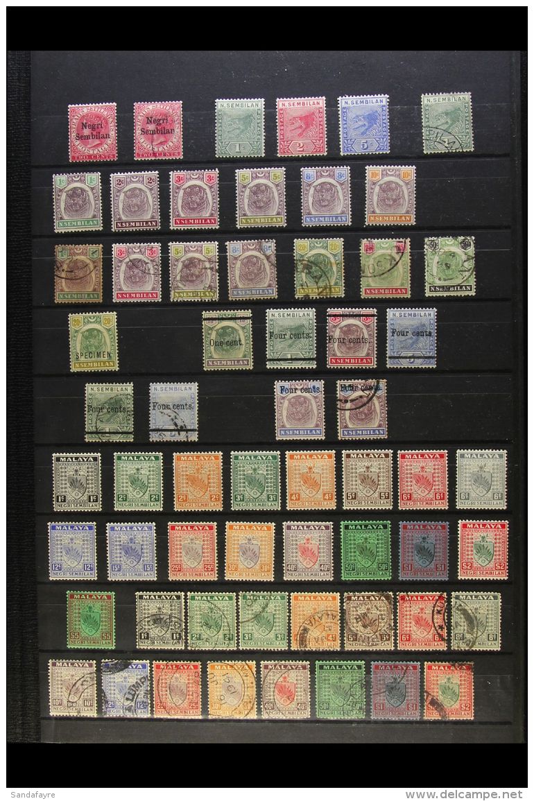 NEGRI SEMBILAN 1891-1955 All Different Fresh Mint And Fine Used Collection. Note 1891 2c QV Mint &amp; Used;... - Other & Unclassified