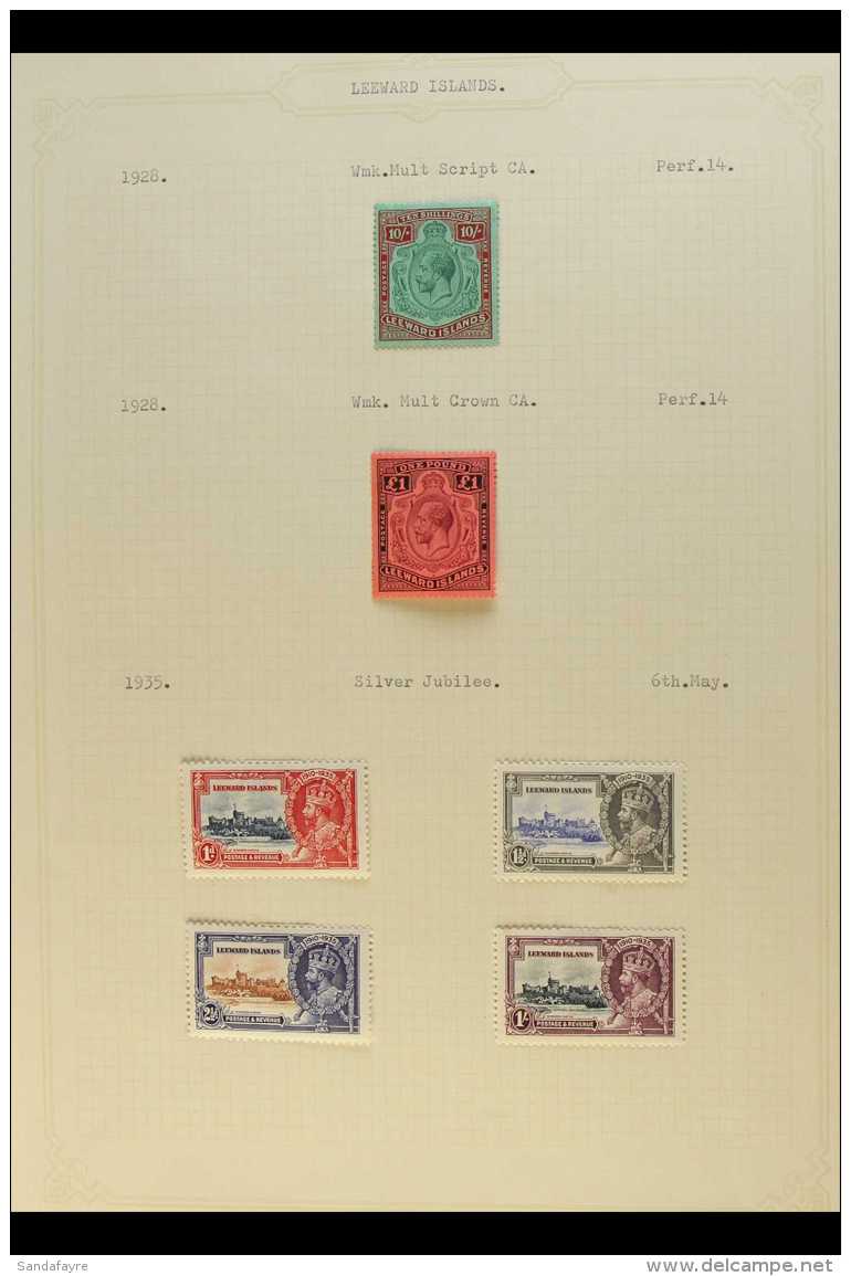 1912-36 EXTENSIVE FINE MINT COLLECTION. An Attractive Collection, Highly Complete With Many Shades, "Backs" &amp;... - Leeward  Islands
