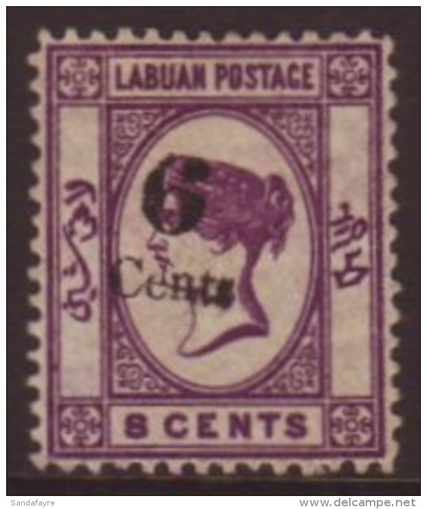 1891 6c On 8c Dull Violet, SG 34, Fine Mint For More Images, Please Visit... - North Borneo (...-1963)