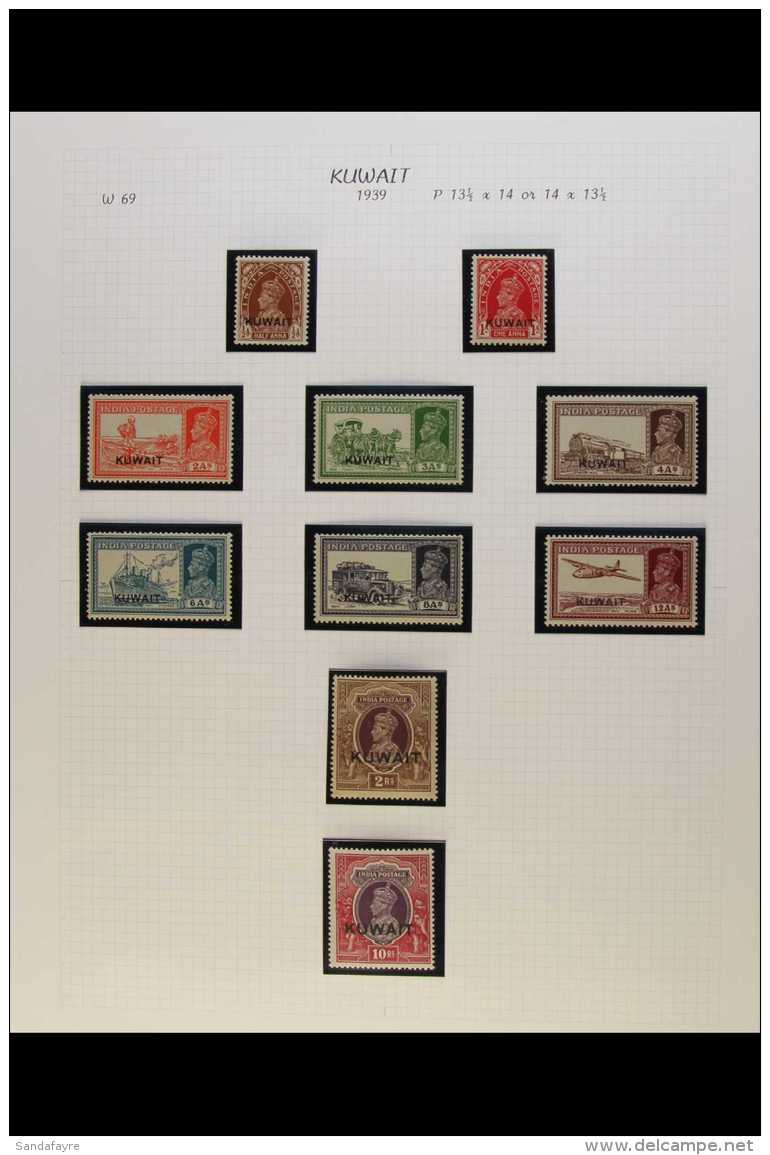 1939-51 KGVI FINE MINT COLLECTION Includes 1939 &frac12;a To 12a Complete, Plus 2r &amp; 10r (this Never Hinged... - Kuwait