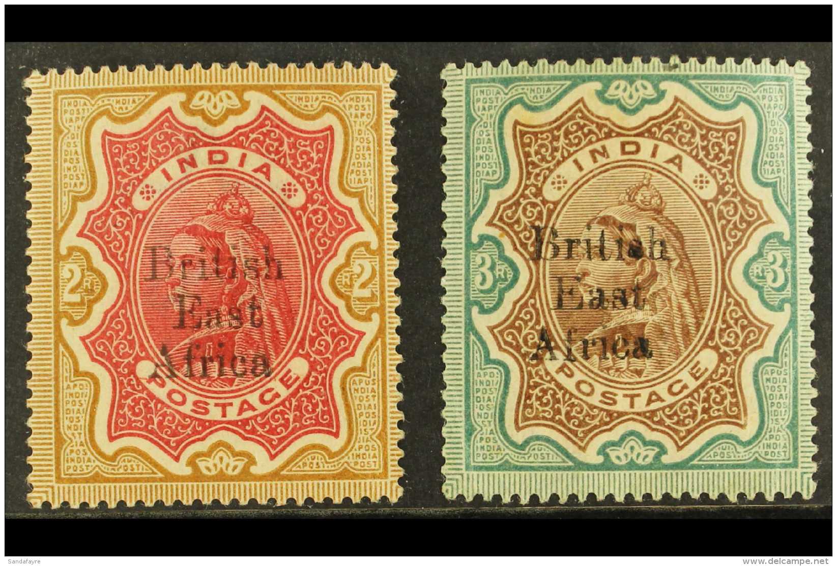 1895 "UPU" OVERPRINTS 2r Carmine And Yellow Brown And 3r Brown And Green Overprinted With Smaller "UPU"... - Vide