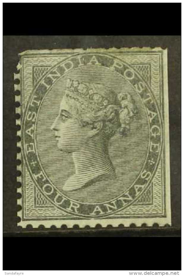 1855 4a Black On Blued Paper, SG 35, Unused. Trimmed To 2 Sides &amp; Other Faults, Cat &pound;1000. For More... - Other & Unclassified