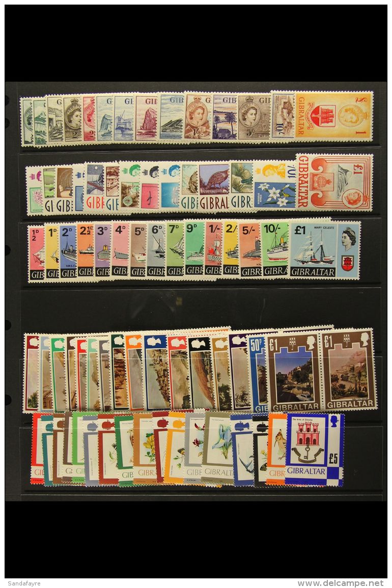 1953-82 NEVER HINGED MINT DEFINITIVES A Lovely All Different Collection With 1953-59 Complete Set, 1960-62... - Gibraltar