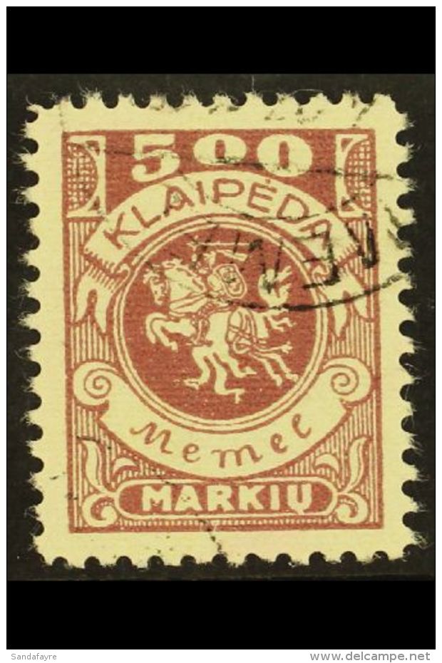 LITHUANIAN OCCUPATION 1923 (12 April) 500m Purple (Mi 149, SG 26) Very Fine Cds Used. For More Images, Please... - Other & Unclassified