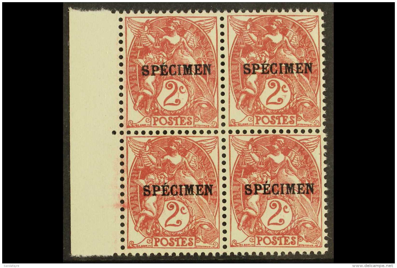 COURS D'INSTRUCTION 1925 2c Brown-lilac Blanc With "SPECIMEN" Overprint, Yvert 108-CI 3, Never Hinged Mint... - Other & Unclassified