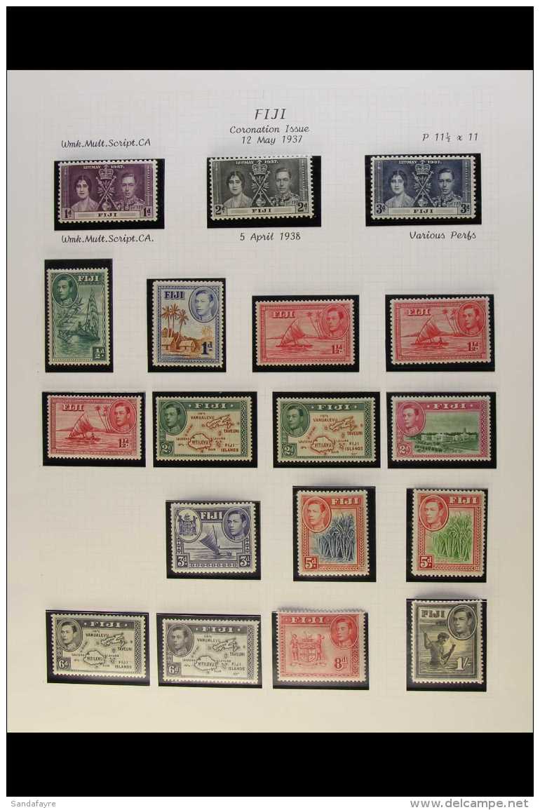 1937-55 KGVI FINE MINT COLLECTION Complete Run Of Basic KGVI Period Issues Also Incl. 1938-55 Defins With A Number... - Fiji (...-1970)