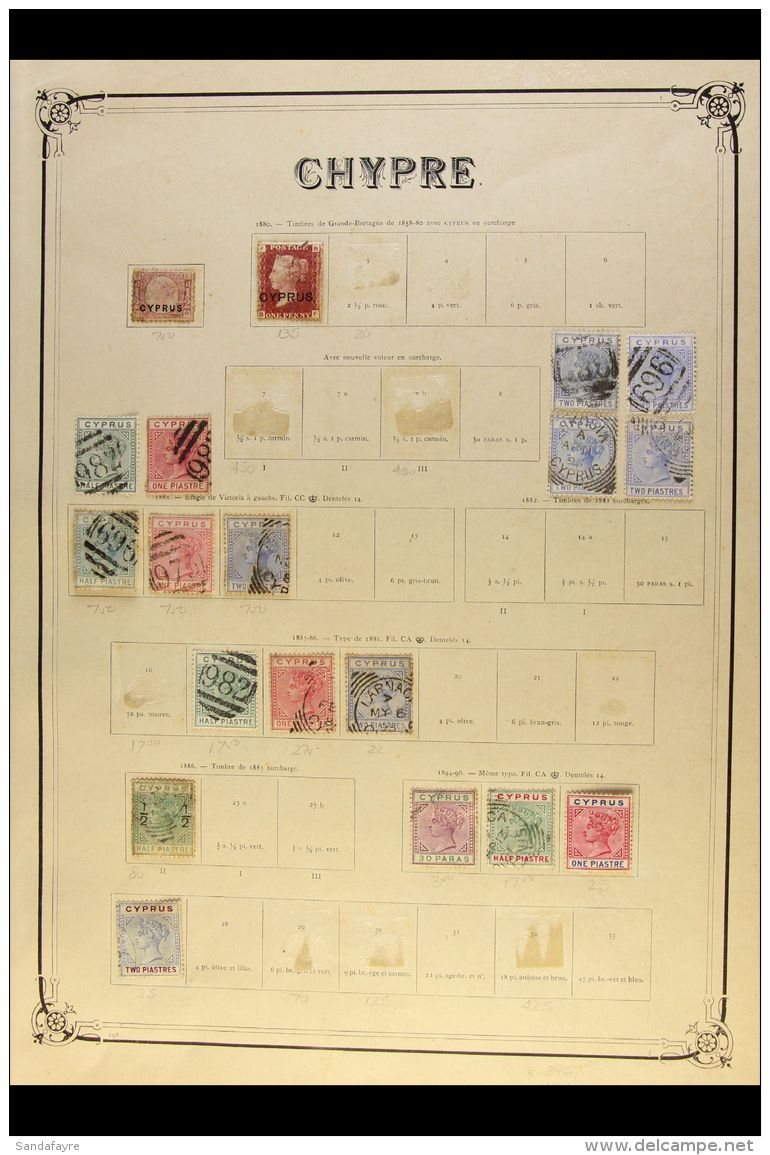 1880-1952 USED COLLECTION Presented On Old Yvert Printed Pages. Includes QV Ranges To 2pi, KEVII To 18pi, KGV To... - Other & Unclassified