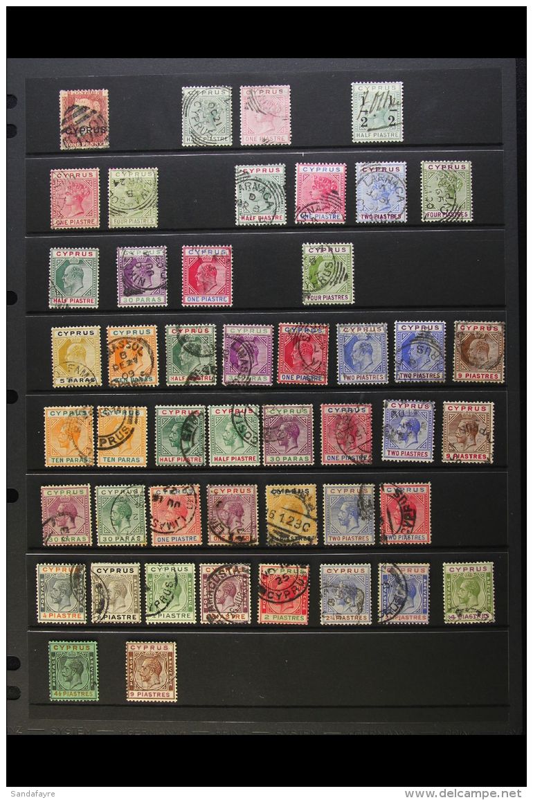 1880-1951 ALL DIFFERENT USED COLLECTION A Mostly Fine Assembly Which Includes 1880 1d Plate 208, 1882 &frac12;pi... - Otros & Sin Clasificación