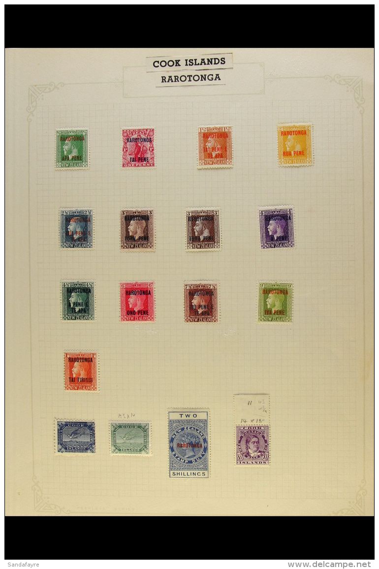 1893-1949 FINE MINT COLLECTION. A Most Useful Collection Presented On Album Pages, ALL DIFFERENT, Inc 1913-19... - Cook Islands