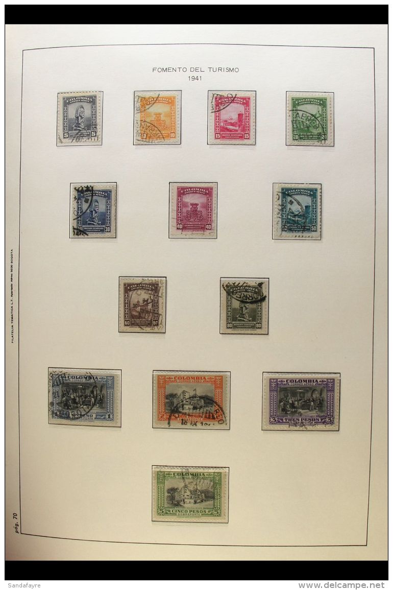 1941-1976 COMPREHENSIVE FINE USED COLLECTION In A Hingeless Album, All Different, Almost COMPLETE (no Mini-sheets)... - Colombia