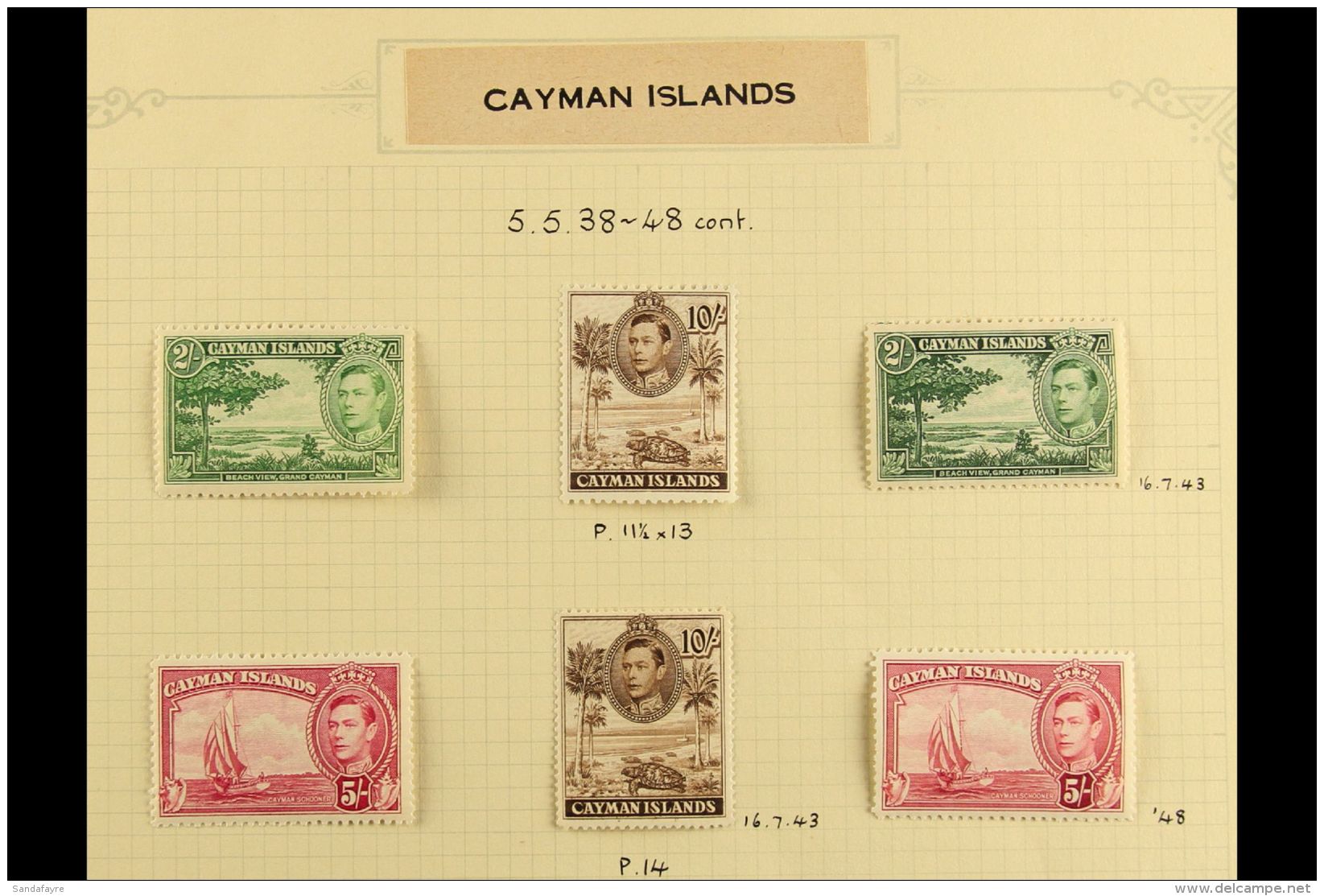 1937-79 VERY FINE MINT COLLECTION A Lovely Complete Collection For The Period Nicely Written Up On Album Pages,... - Cayman Islands