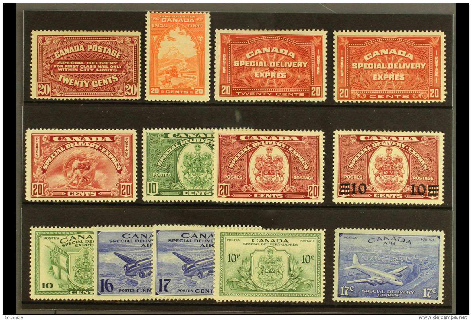 SPECIAL DELIVERY 1922-1946 ALL DIFFERENT MINT COLLECTION On A Stock Card. Includes A Complete "Basic" Run Of... - Other & Unclassified