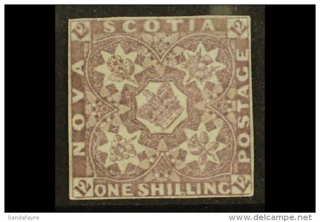 1851 1s Cold Violet, SG 7, Fresh Unused No Gum Example Of This Rarity With 4 Small Clear Margins &amp; Minor Thin... - Other & Unclassified