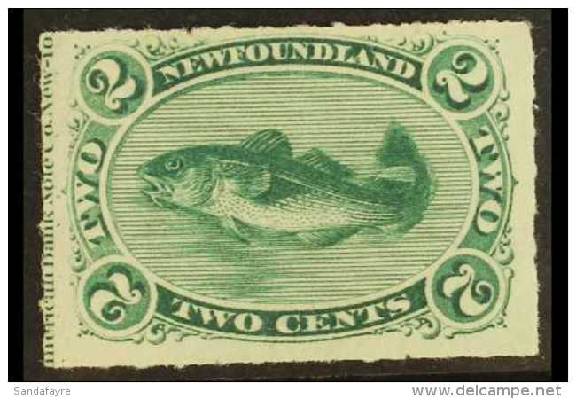 1876 2c Bluish Green, Codfish, Rouletted, SG 41, Very Fine And Fresh Mint Og. For More Images, Please Visit... - Other & Unclassified