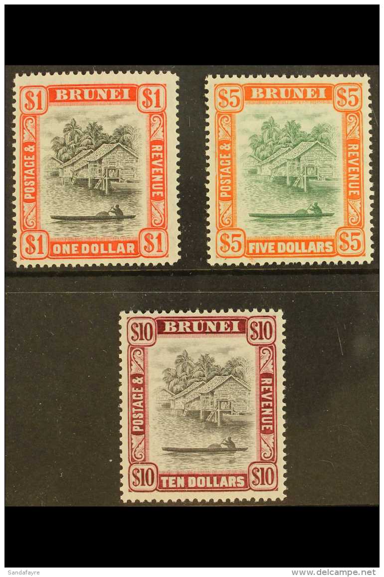 1947-51 $1, $5 &amp; $10 Top Values, SG 90/92, Never Hinged Mint (3 Stamps) For More Images, Please Visit... - Brunei (...-1984)