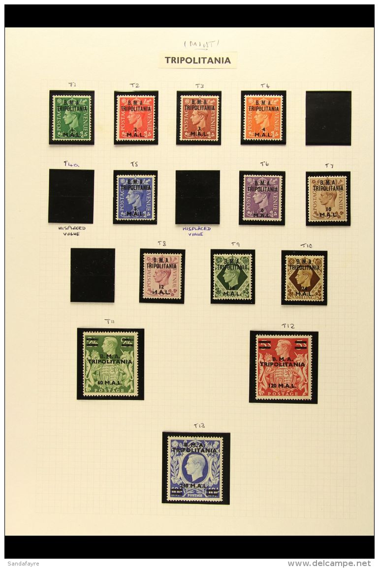 TRIPOLITANIA 1948 - 1951 Complete Mint Collection Including Postage Dues, SG T1/34, TD1/10, Very Fine And Mint.... - Italian Eastern Africa