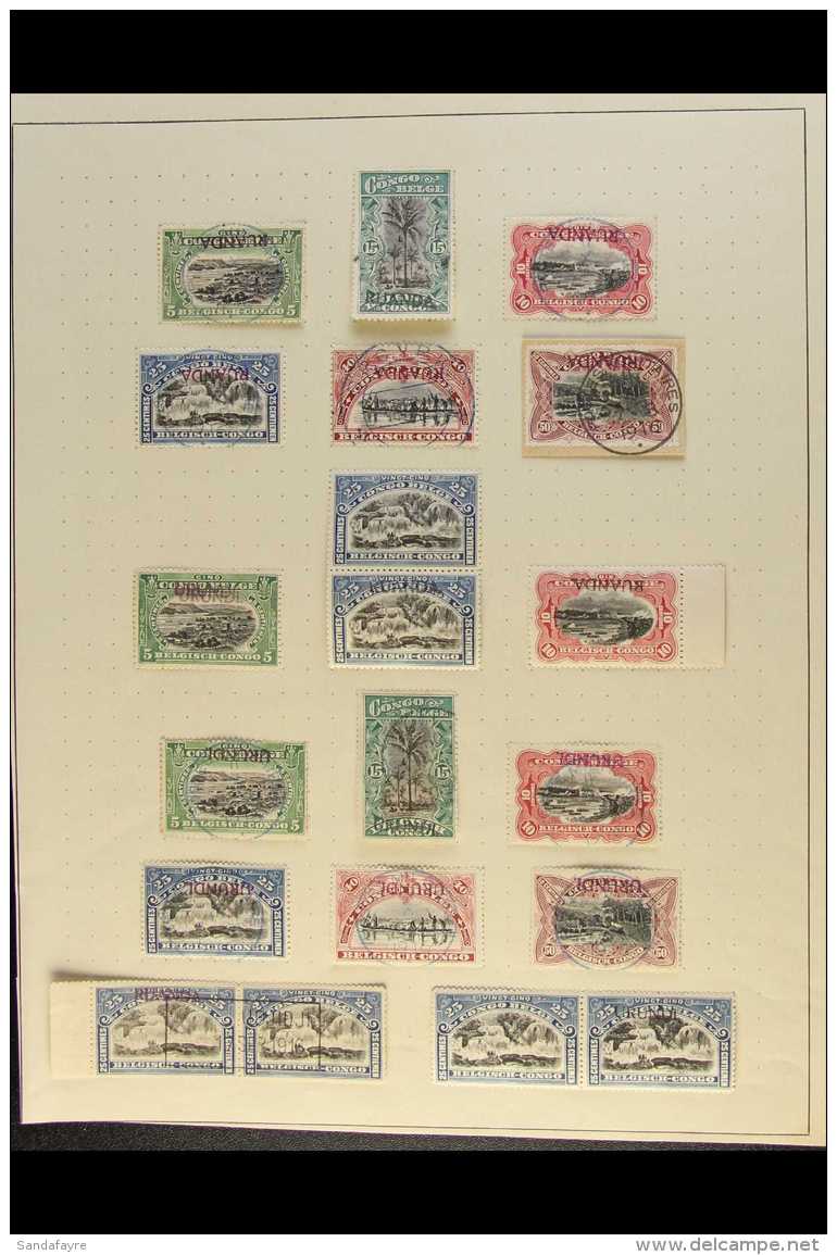 RUANDA URUNDI 1915 "RUANDA" &amp; "URUNDI" OVERPRINTS. An Assortment Of Mint &amp; Used (chiefly Cancelled- By-... - Other & Unclassified