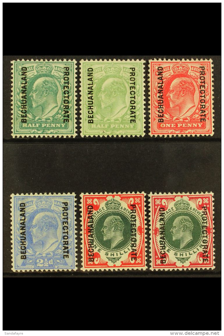 1904-13 Complete Overprint Set On Stamps Of Edward VII Incl Both &frac12;d And Both 1s Shades, SG 66/71, Fine... - Other & Unclassified