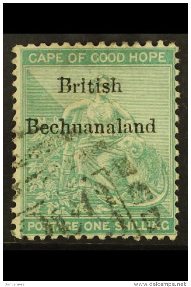 1885-7 1s Green, "British Bechuanaland" Ovpt On Cape, SG 8, Good To Fine Used. For More Images, Please Visit... - Other & Unclassified