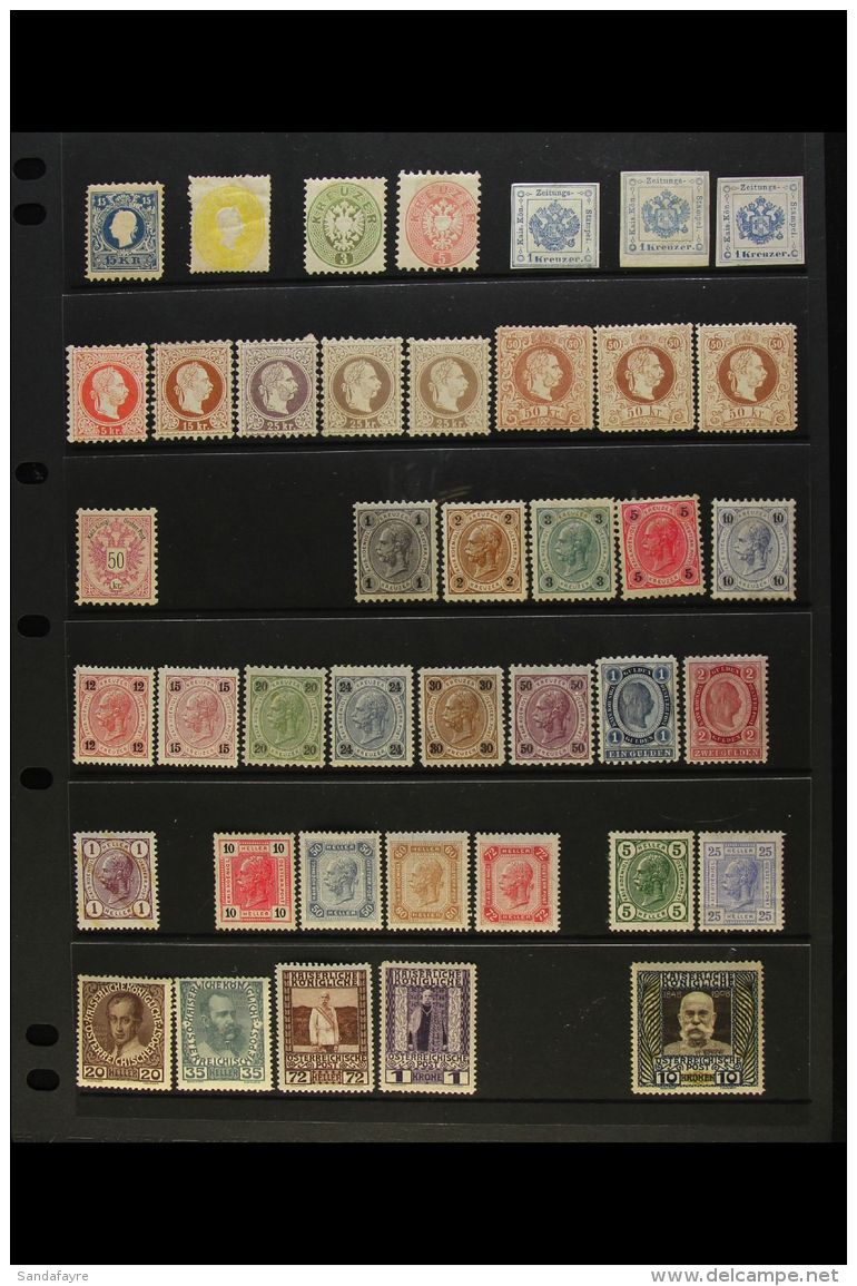 1858-1918 MINT COLLECTION On Stock Pages, Inc 1858-59 15k (reprint), 1860-61 2k (short Perfs &amp; Gum Creases),... - Other & Unclassified