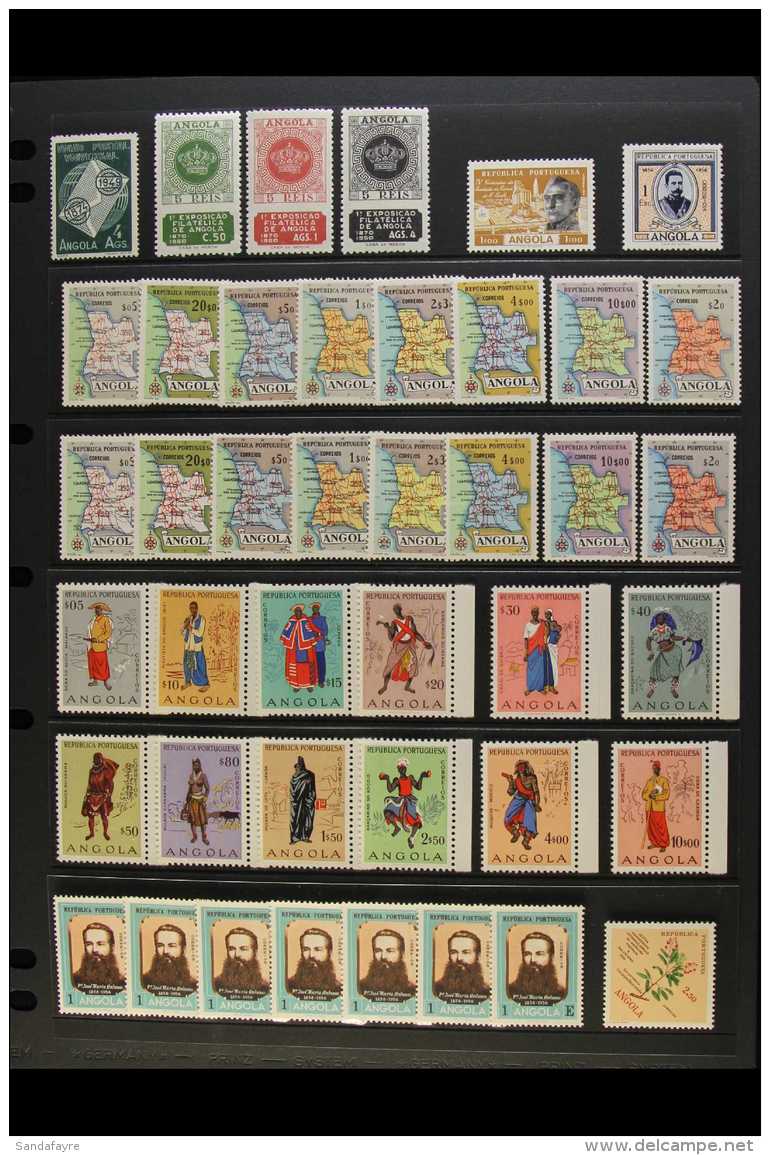 1949-76 EX DEALERS NHM STOCK Presented On Stock Pages. An Attractive Never Hinged Mint Selection With Sets,... - Angola