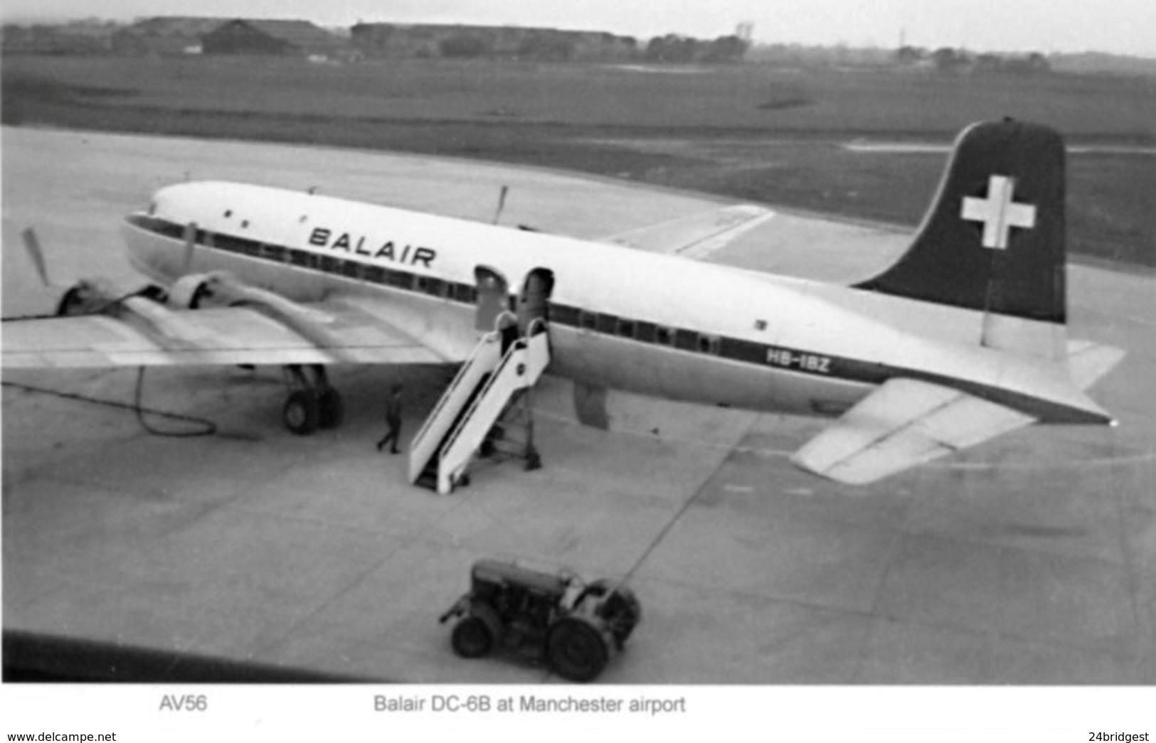Balair Douglas DC 6B  At Manchester Airport - 1946-....: Moderne
