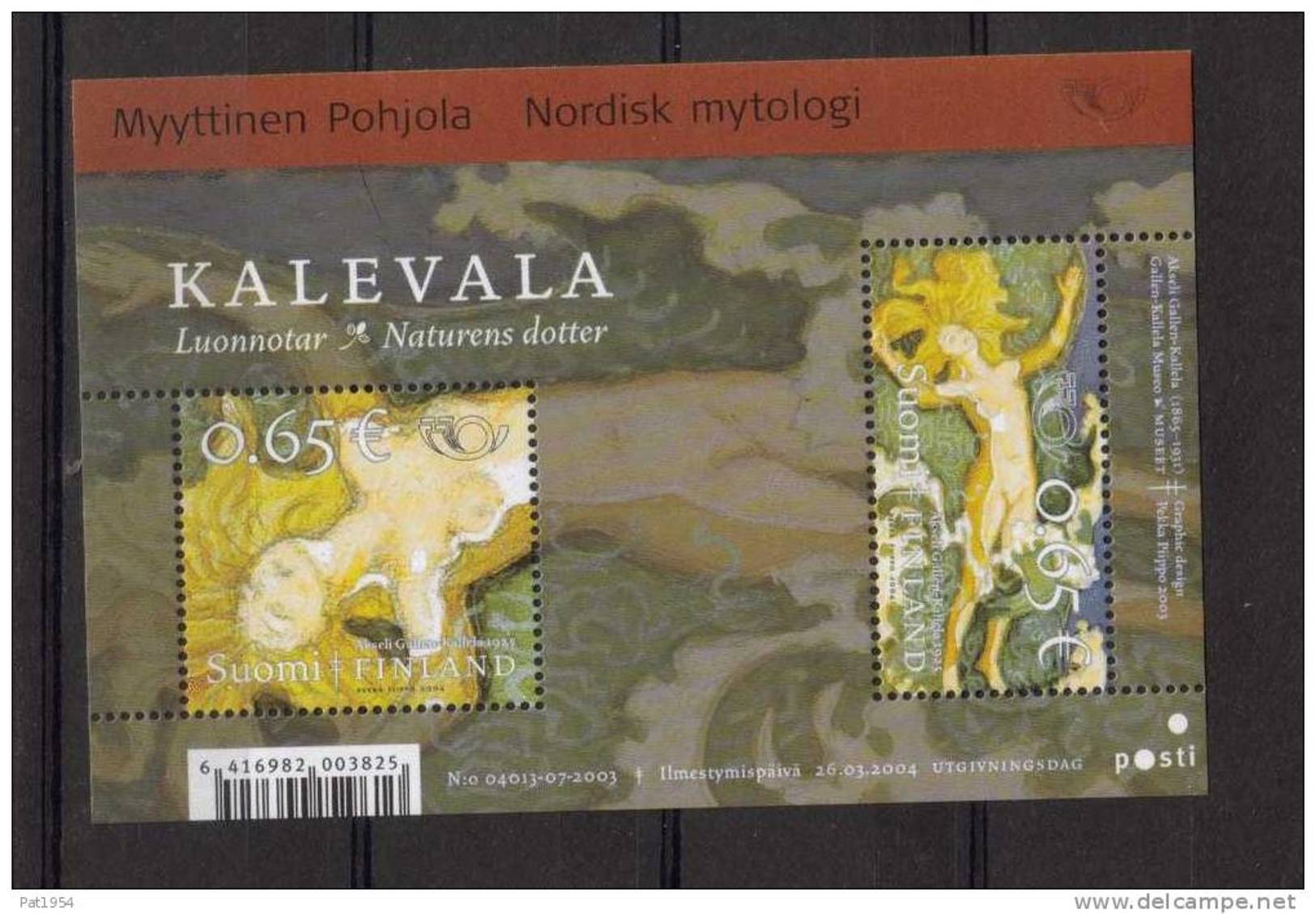 Finlande 2004 Bloc  Neuf N°33 Mythologie - Blocks & Sheetlets