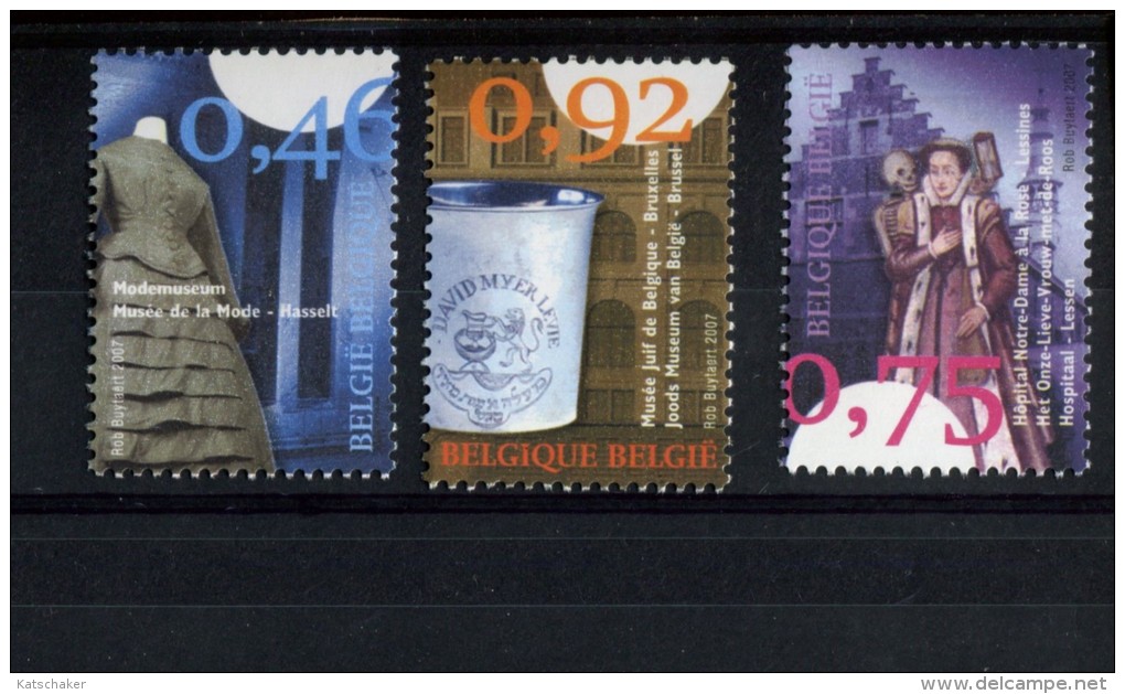 230774116 2007 ** MNH OCB 3662 3663 3664 KLEINE MUSEA - Neufs