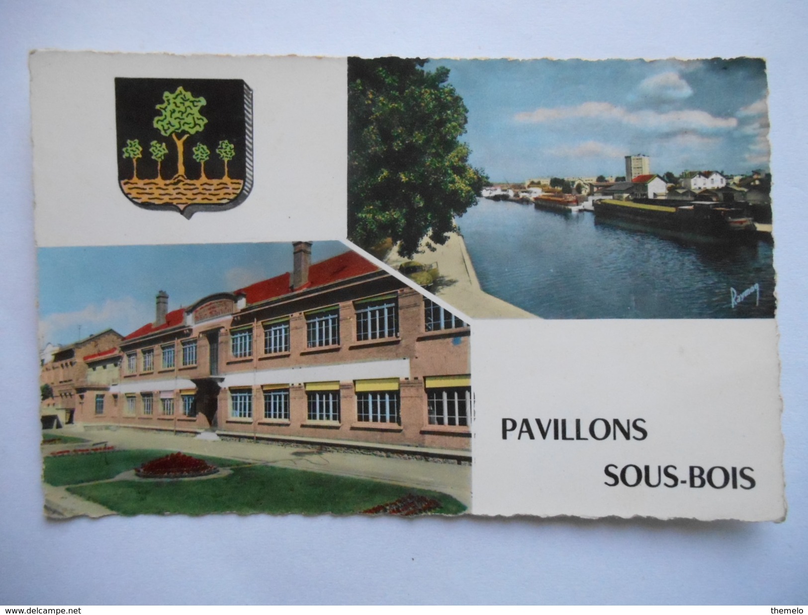 CPSM "Pavillons Sous Bois - Le Canal - Le Groupe Scolaire" - Les Pavillons Sous Bois