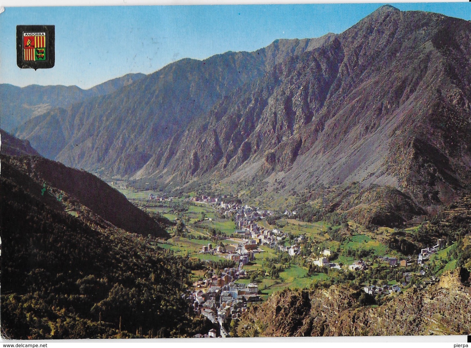 ANDORRA - PANORAMA - VIAGGIATA 1972 FRANCOBOLLO ASPORTATO - Andorra