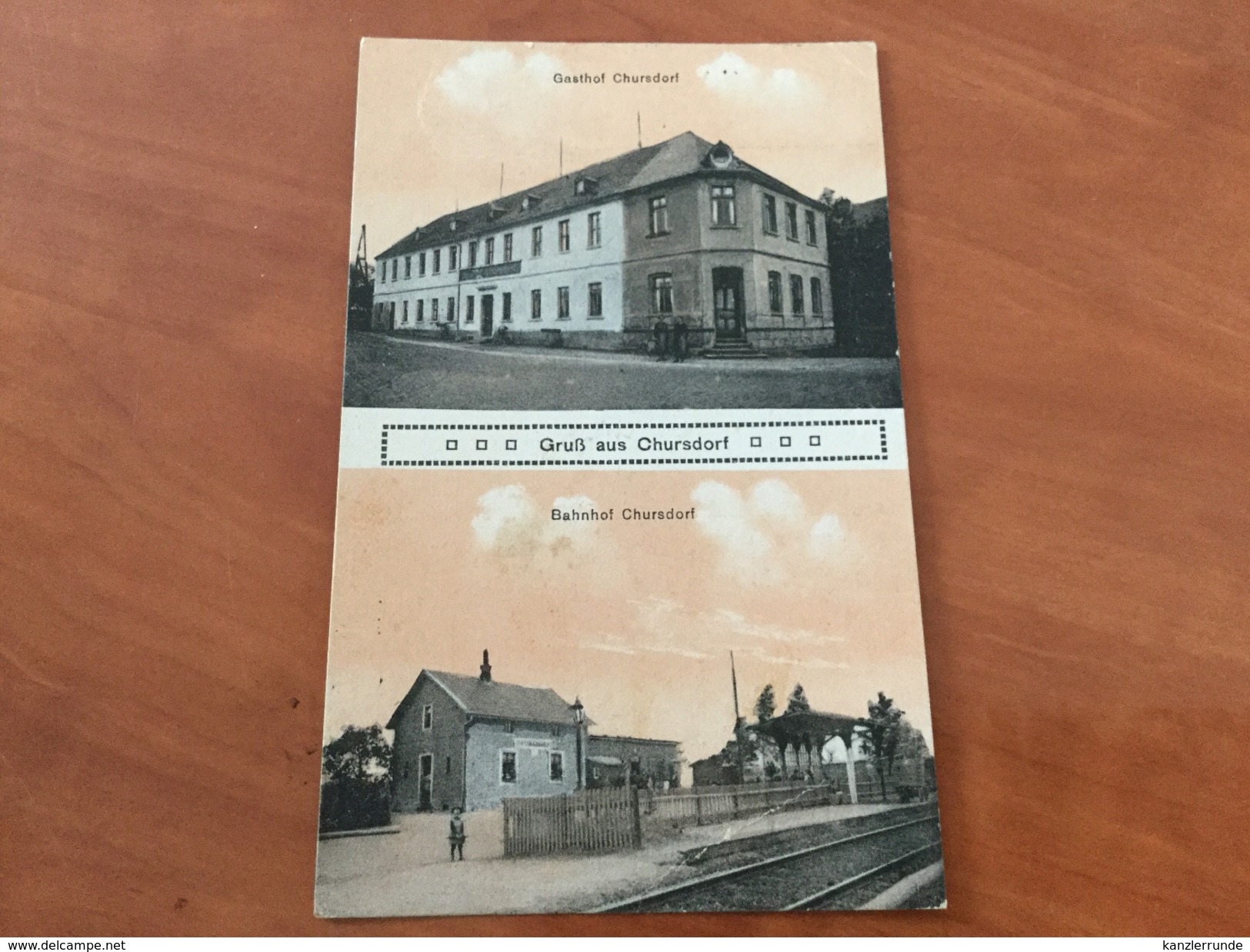 Gasthof Und Bahnhof Chursdorf Gruss Aus Postkarte - Greiz