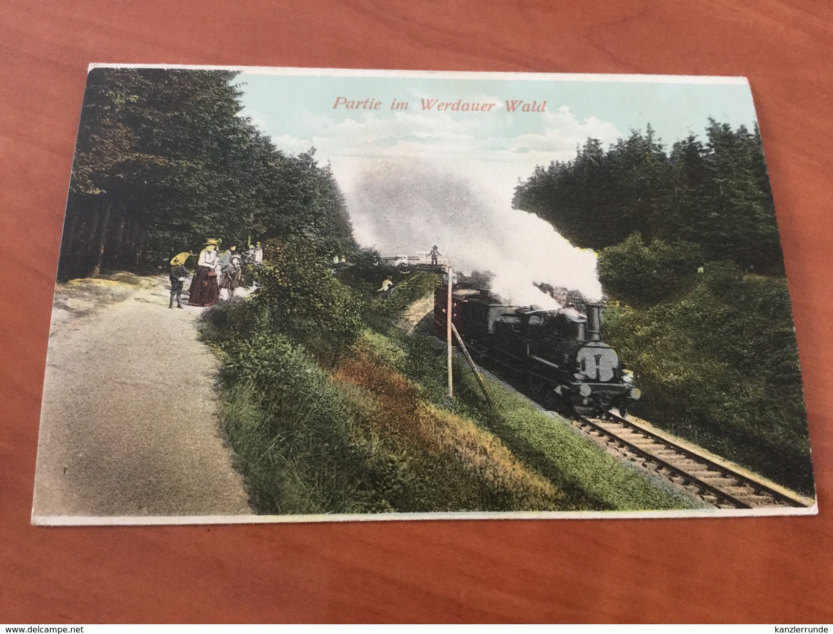 Partie Im Werdauer Wald Dampflokomotive Bei Greiz Postkarte - Greiz