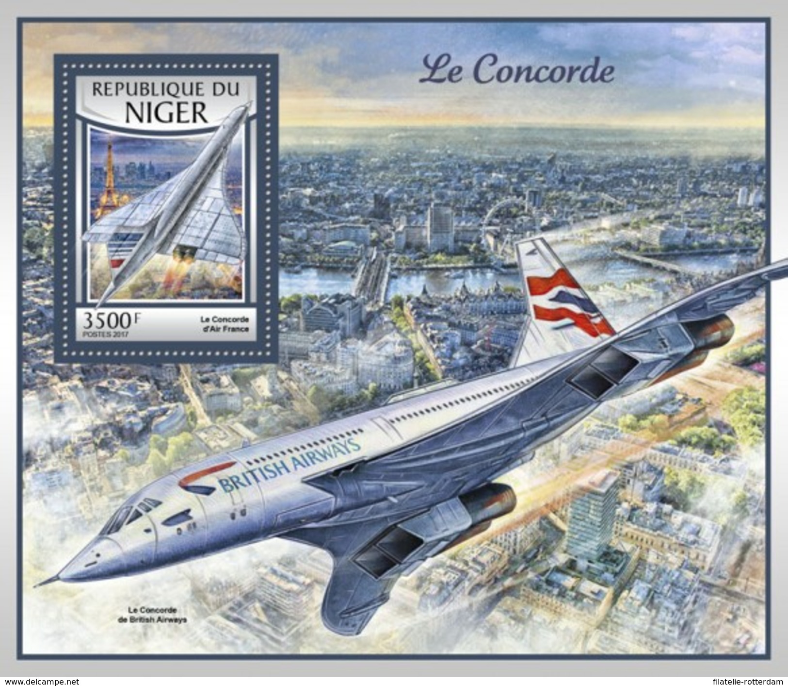 Niger - Postfris / MNH - Sheet Concorde 2017 - Niger (1960-...)