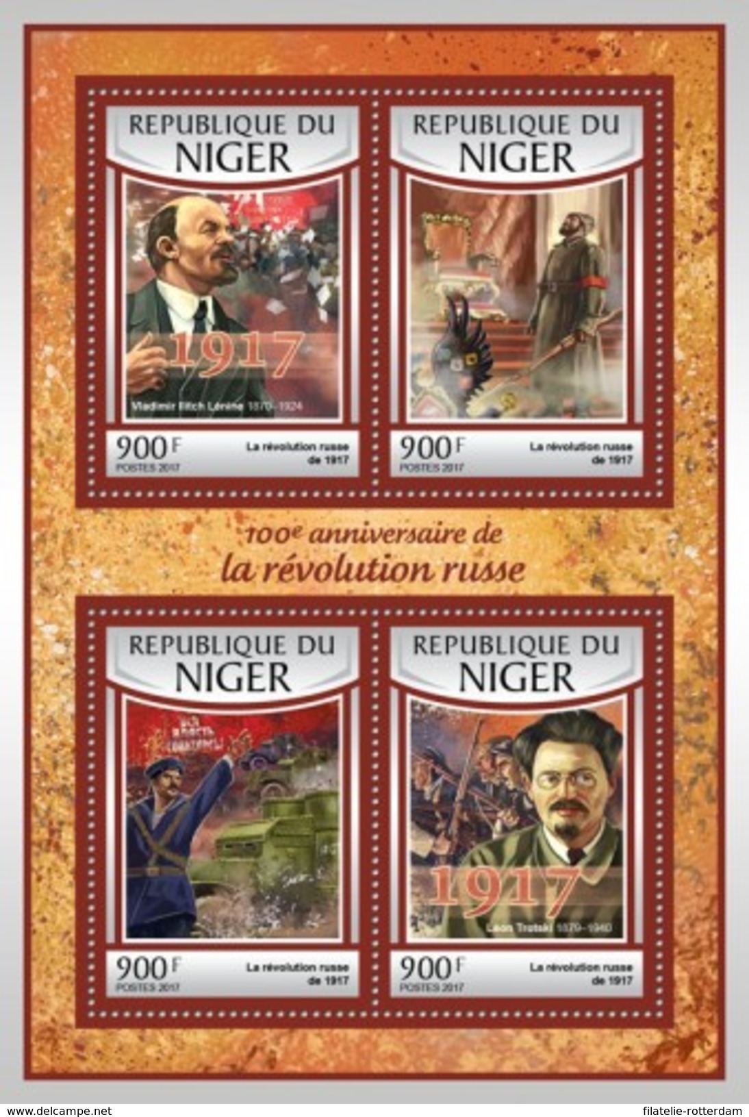 Niger - Postfris / MNH - Sheet Russische Revolutie 2017 - Niger (1960-...)