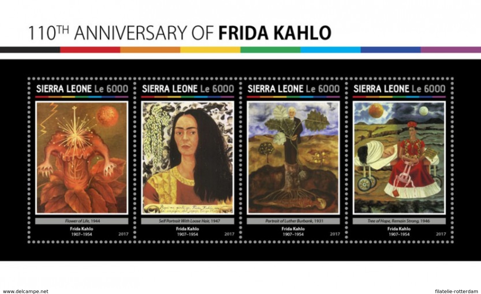 Sierra Leone - Postfris / MNH - Sheet Frida Kahlo 2017 - Sierra Leone (1961-...)