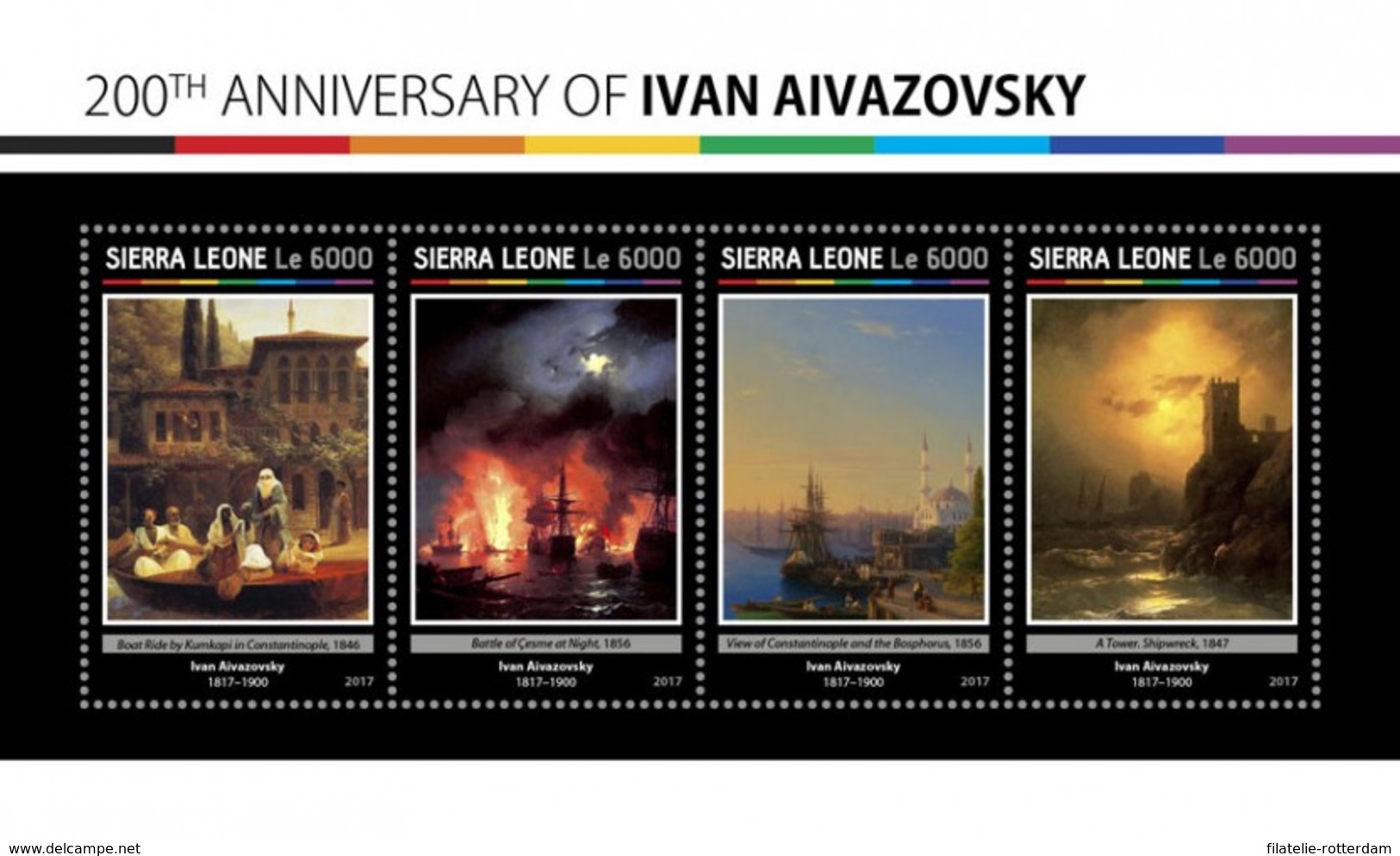 Sierra Leone - Postfris / MNH - Sheet Ivan Ayvazovsky 2017 - Sierra Leone (1961-...)