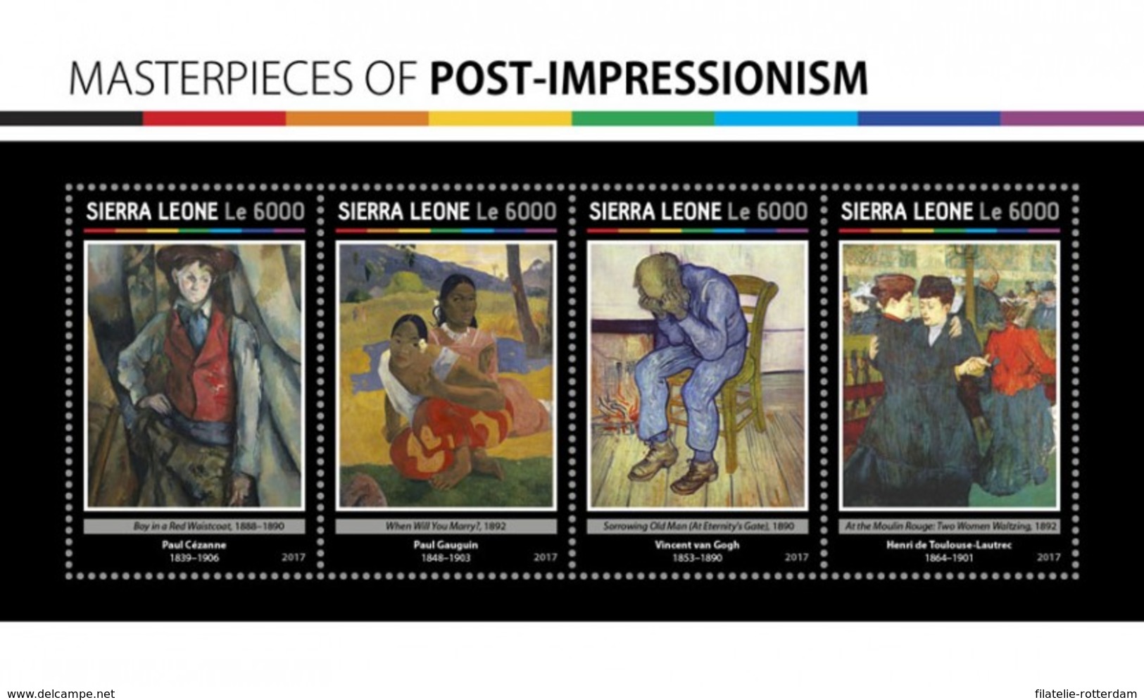 Sierra Leone - Postfris / MNH - Sheet Post-Impressionisme 2017 - Sierra Leone (1961-...)