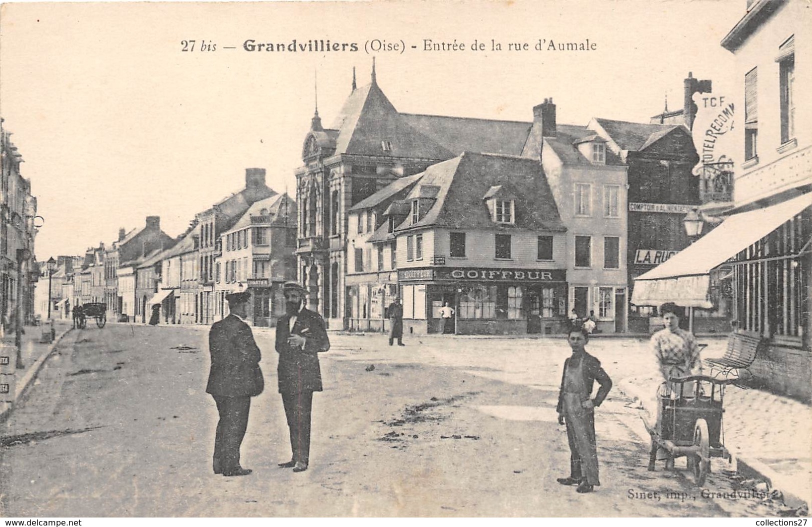 60-GRANDVILLIERS- ENTREE DE LA RUE D'AUMALE - Grandvilliers