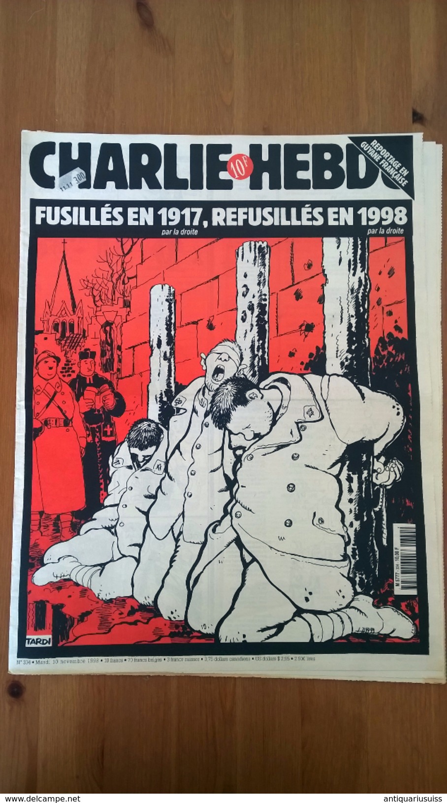 CHARLIE HEBDO N°334 - 10 Novembre 1998 - 1950 à Nos Jours