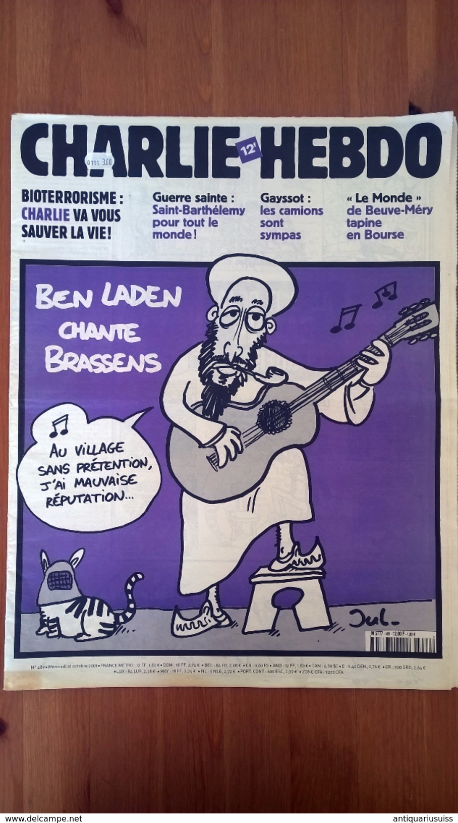 Charlie Hebdo N°489 Du 31/10/2001 - 1950 à Nos Jours