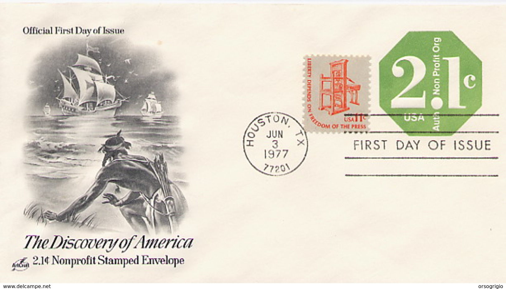 USA - Intero Postale -  THE DISCOVERY OF AMERICA - INDIANI FRECCE FARETRA - Indianer